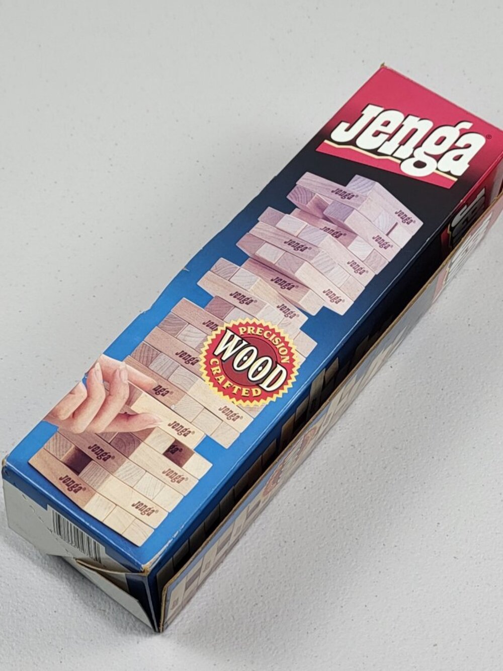 Vtg Jenga Game 1986 Milton Bradley Precision Crafted 54 pcs Hardwood Blocks USA - Picture 2 of 9